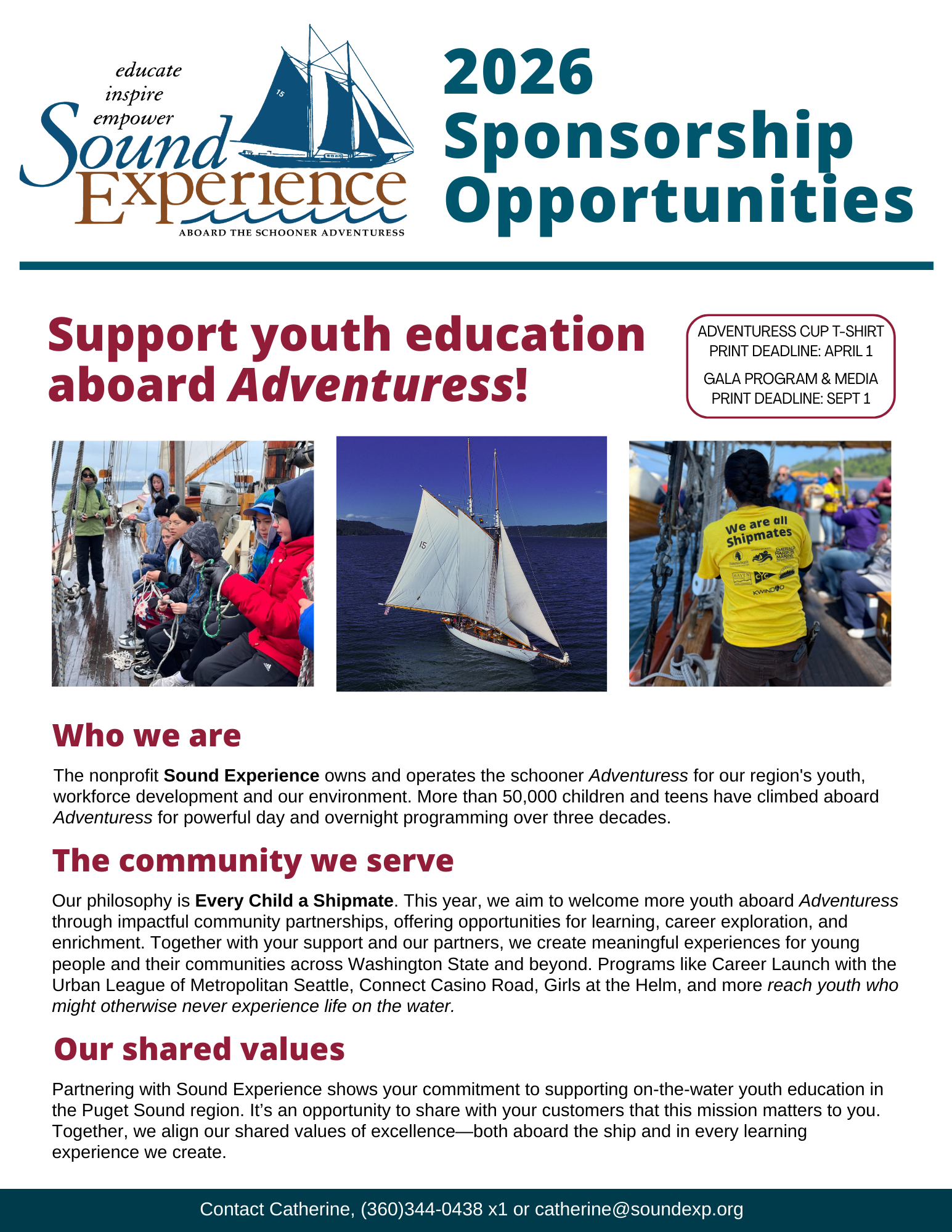 Sound Experience's 2026 Sponsorship Packet (Cover Page)